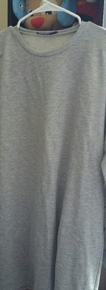 Grey sweatshirt dress pearls embellished bell - Picture 4 of 7